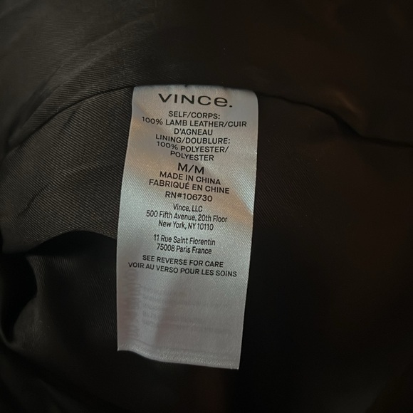 Vince 100% Lamb Leather Safari Jacket in Brown, Size M New w/Tag Retail $1495 - Picture 13 of 16
